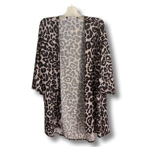 Pink Milly Women’s Animal Print Open Cardigan Top XL